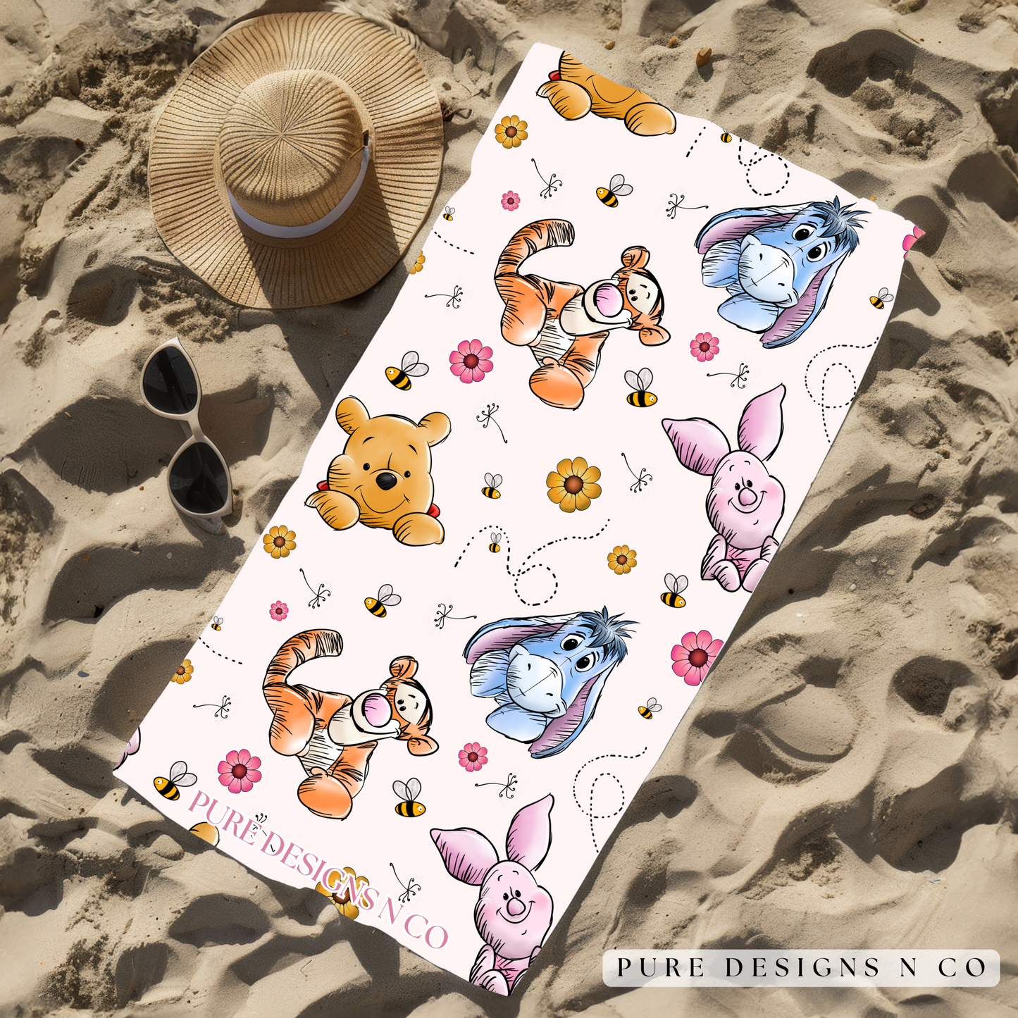PRE ORDER HONEY BEAR BEACH TOWEL