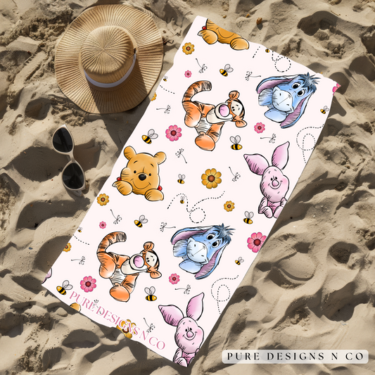 PRE ORDER HONEY BEAR BEACH TOWEL