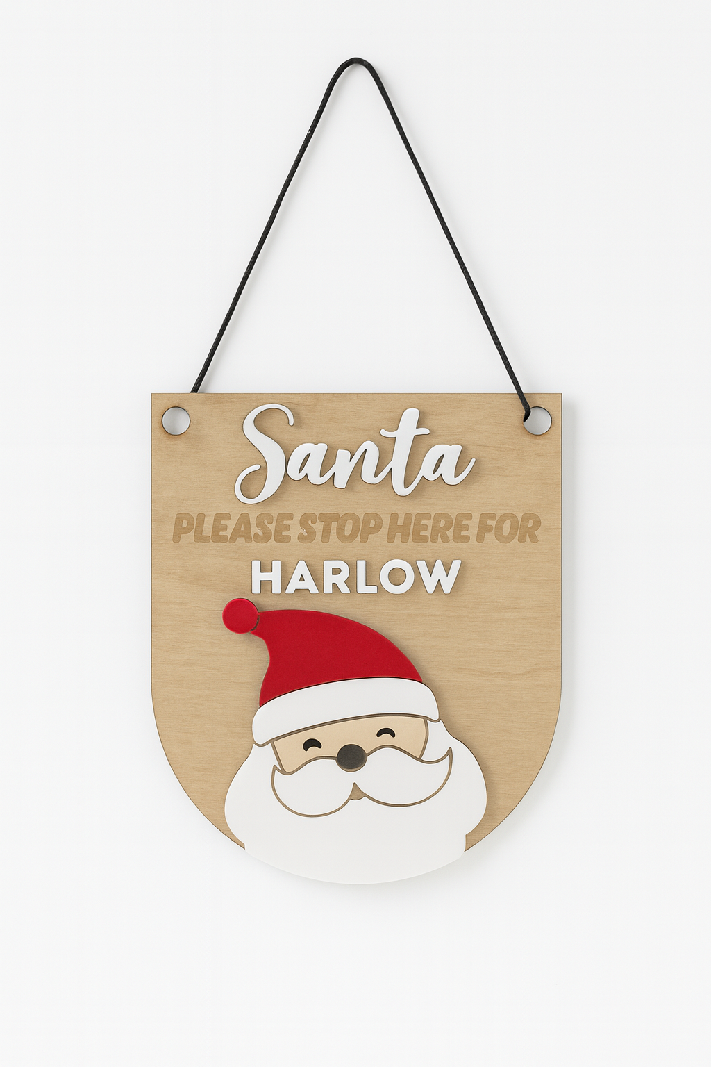 CUSTOM SANTA STOP HERE SIGN