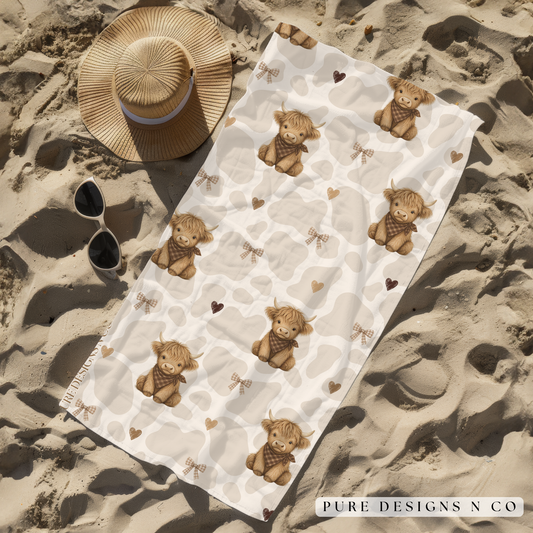 PRE ORDER - CHOCOLATE HIGHLAND BEACH TOWEL
