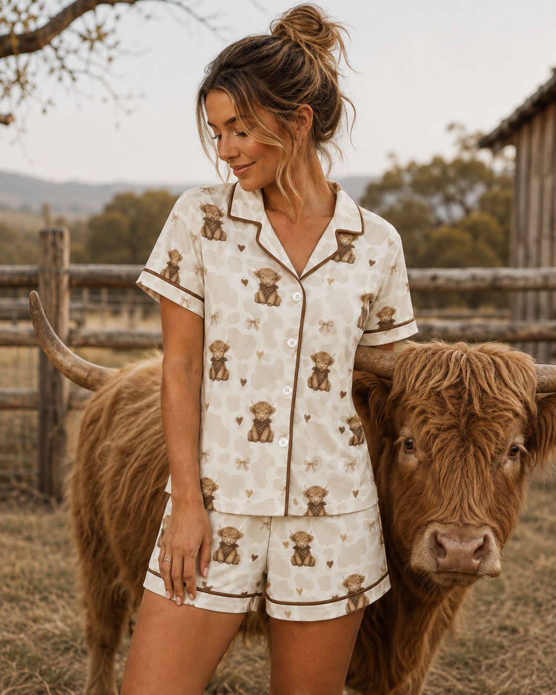WOMENS COSY MOCHA PJ SET
