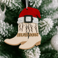 PERSONALISED SANTA COUNTRY BOOT ORNAMENT