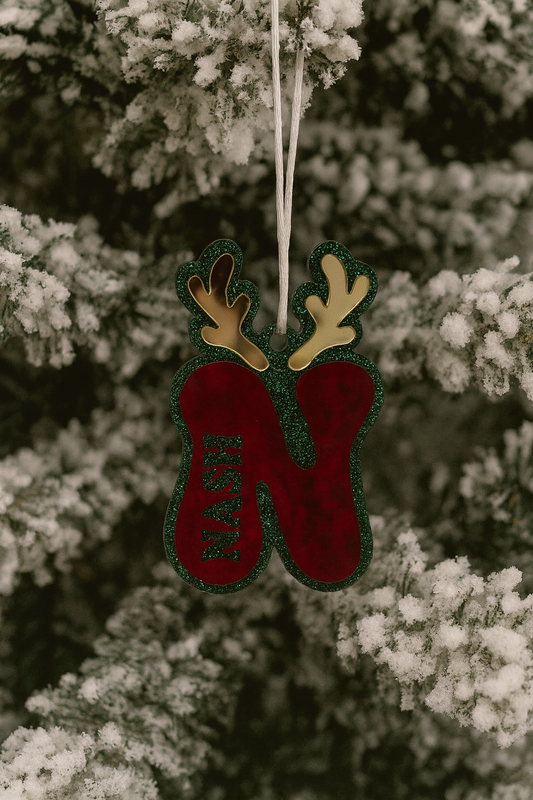 CUSTOM BOY LETTER REINDEER TAGS