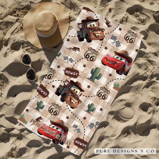 PRE ORDER COUNTRY CARS BEACH TOWEL