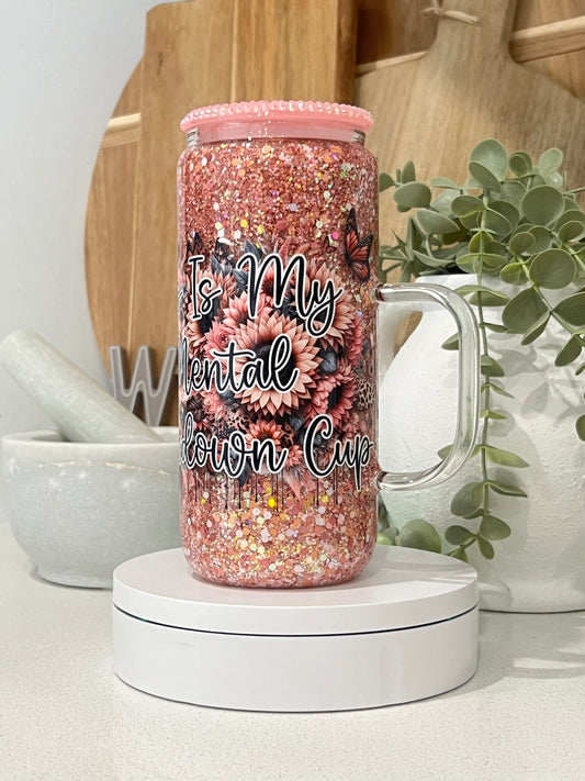 16oz Glass Snowglobes with handle