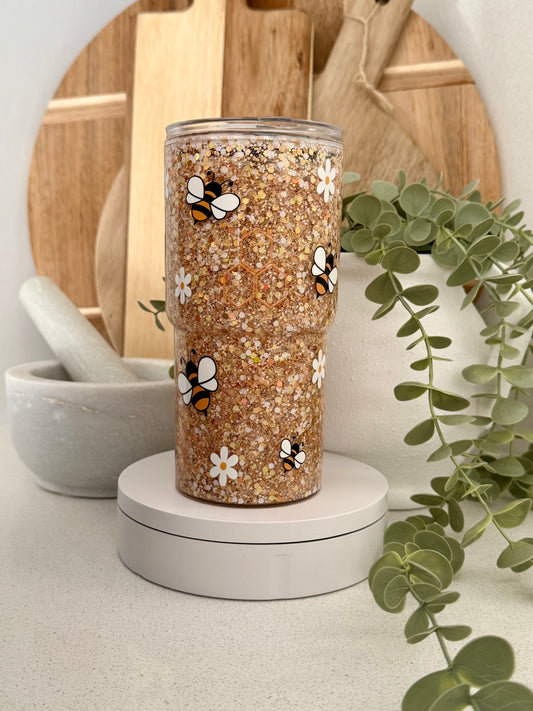 16oz acrylic coffee mug snowglobe