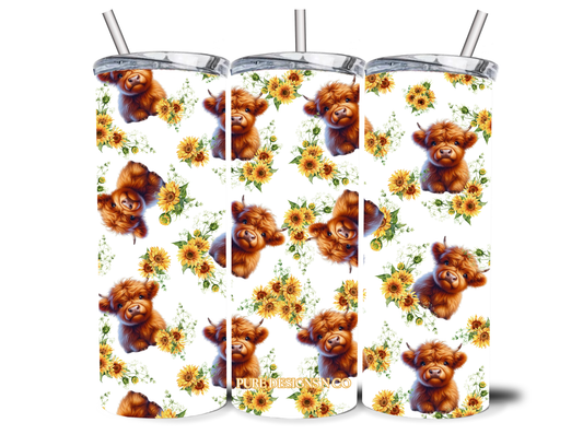 HIGHLAND COW 20OZ INSULATED TUMBLER