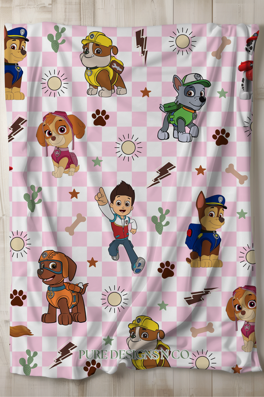 PRE ORDER - LARGE EXCLUSIVE PINK PATROL BLANKET