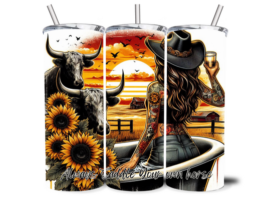 SADDLE YOUR OWN HORSE 20OZ INSULATED TUMBLER