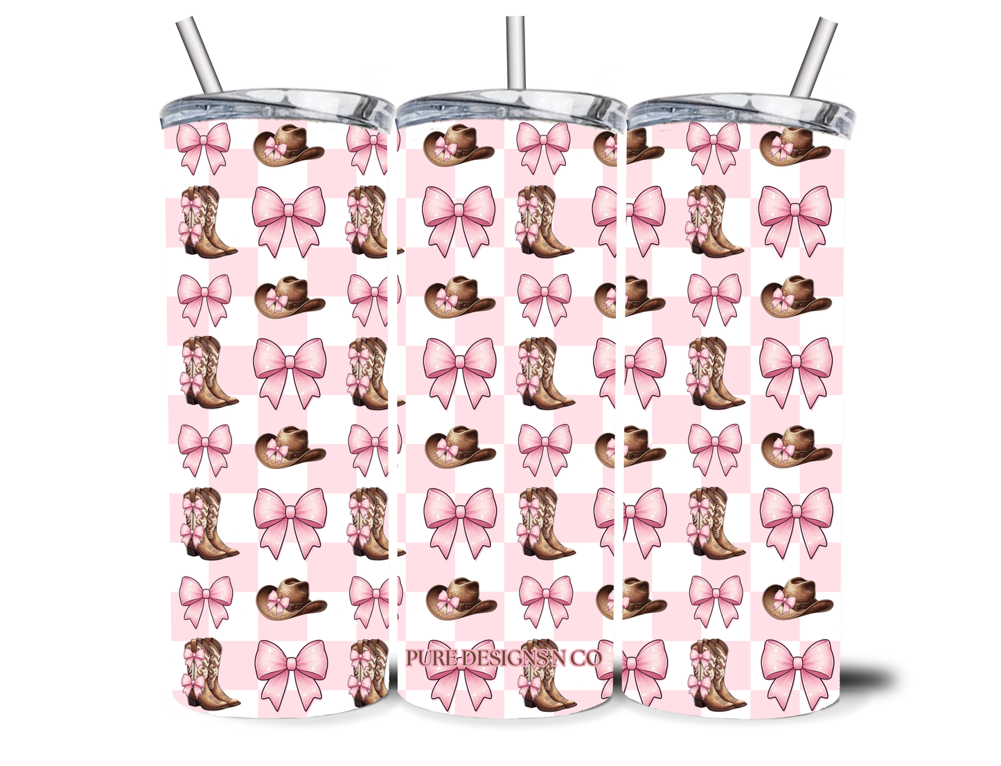 BOOTS N BOWS 20OZ INSULATED TUMBLER