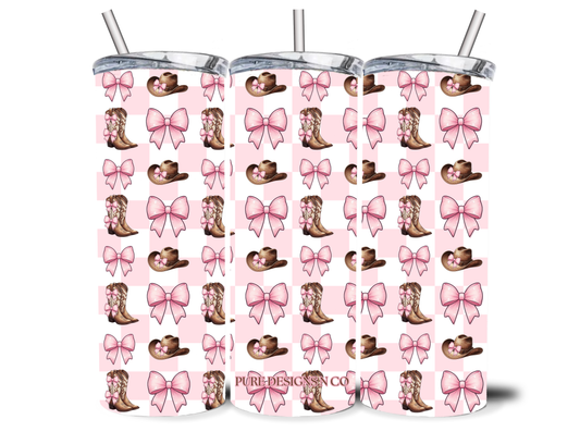 BOOTS N BOWS 20OZ INSULATED TUMBLER