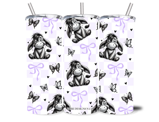 CHECKERED DONKEY 20OZ INSULATED TUMBLER