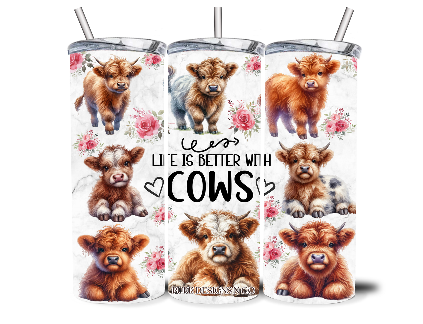 BETTER WITH COWS 20OZ INSULATED TUMBLER