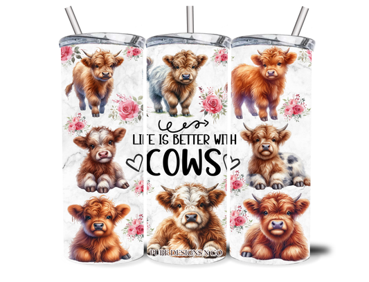 BETTER WITH COWS 20OZ INSULATED TUMBLER