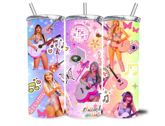COLOURFUL SINGER 20OZ INSULATED TUMBLER