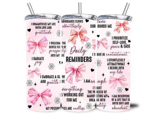 DAILY REMINDERS 20OZ INSULATED TUMBLER